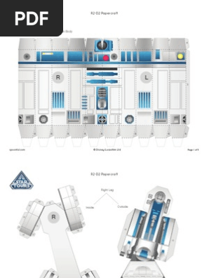 R2 D2 Papercraft Star Wars Star Tours Printable 0213