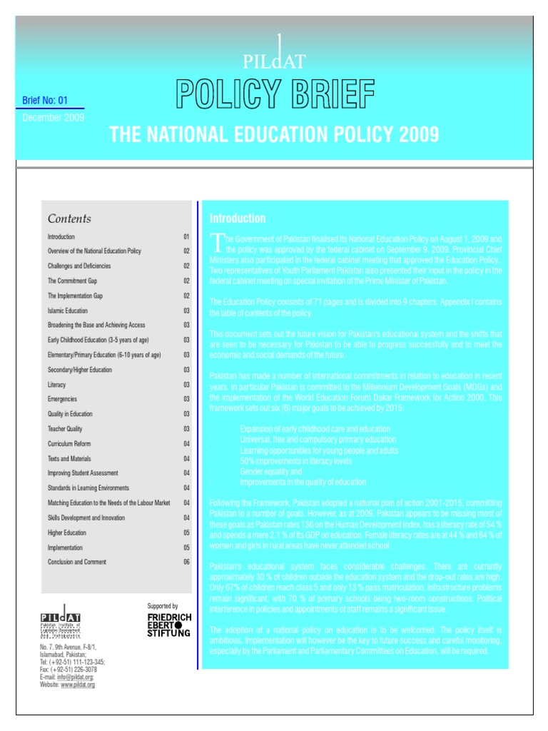 What Is A National Education Policy