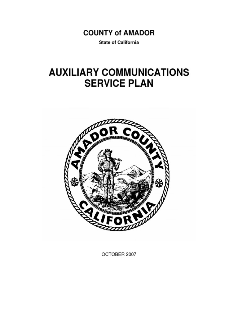 Amador ACS Plan Nov 2007 | PDF | Incident Command System | Amateur Radio