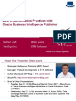 Best Implementation Practices With Oracle Business Intelligence Publisher