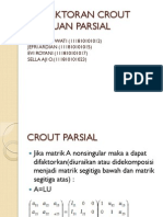 Pemfaktoran Crout Tumpuan Parsial