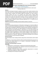 Role of It in Insurance Sector | PDF | International Statistical