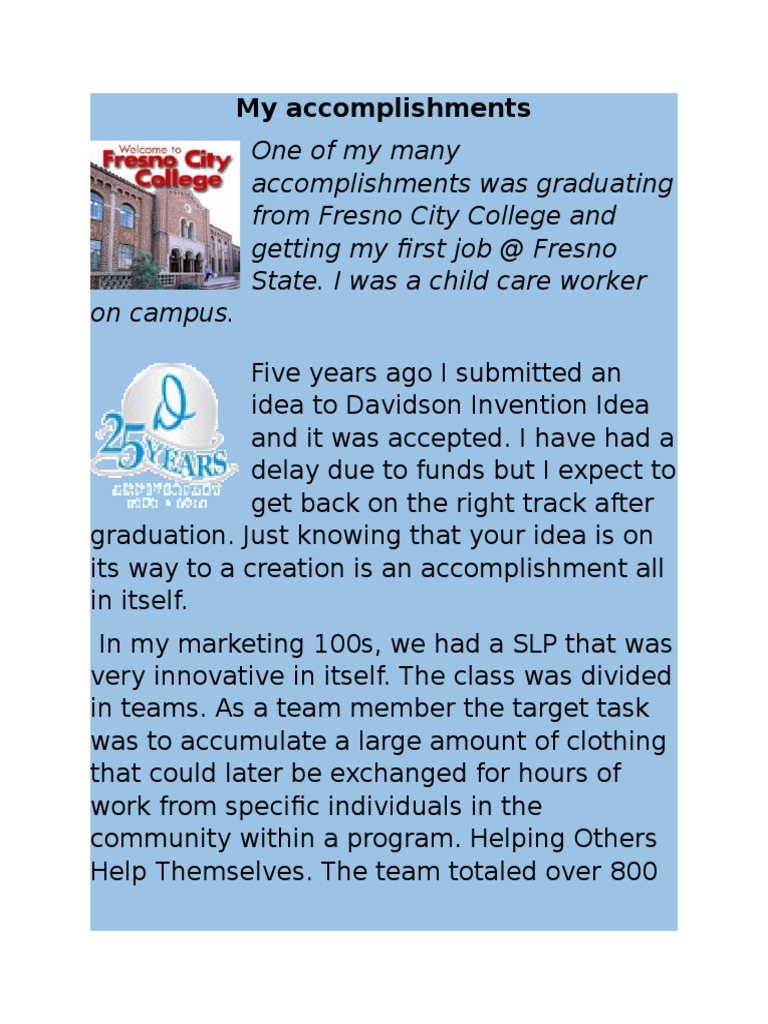 My Educational and Professional Achievements | PDF | Career & Growth