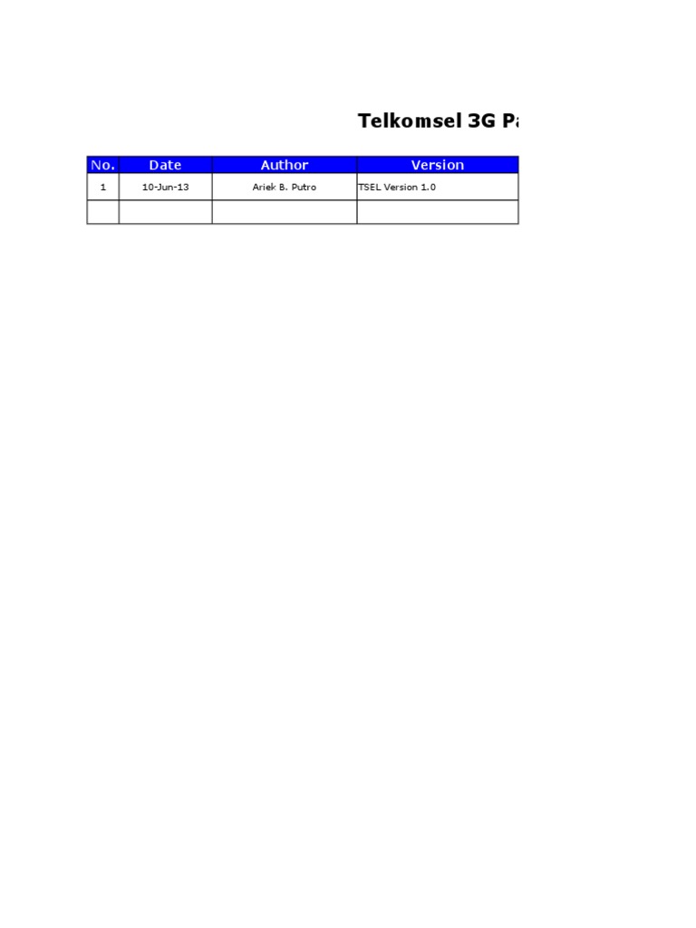 Parameter Template 3G | PDF | Parameter (Computer Programming ...