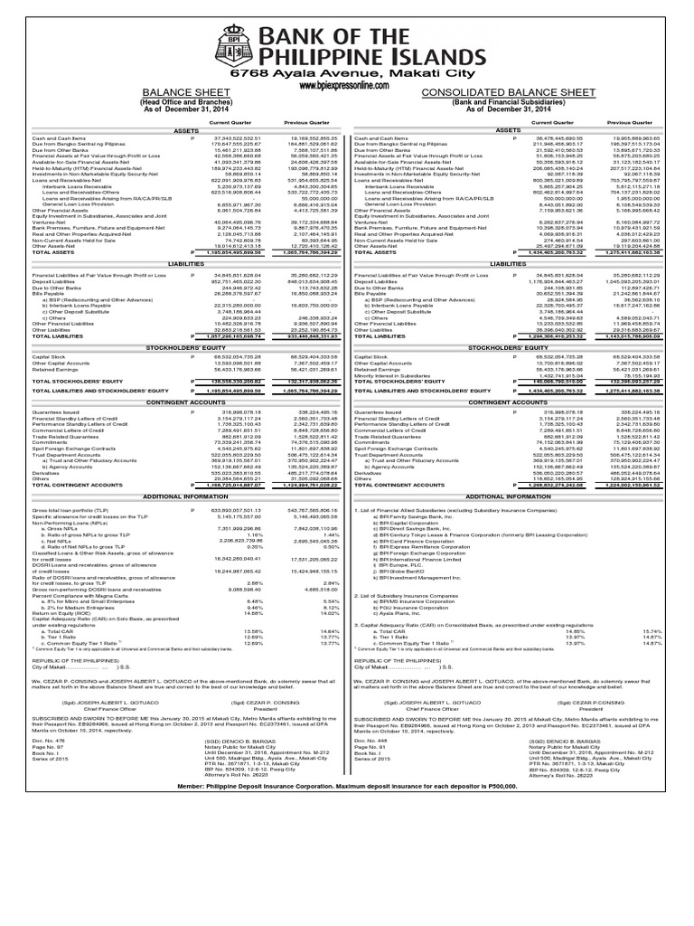 BPI Balance sheet Equity (Finance) Credit (Finance) Free 30day