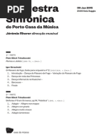 20150109 | Programa de Sala Orquestra Sinfónica do Porto Casa da Música