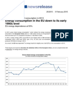 Energy Production and Consumption in EU 2013