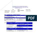 Central Board of Secondary Education Secondary School Examination (Class-X) Session 2012-2014 (Results of Class - X)