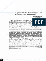 Uber Die Geschichtliche Notwendigkeit Der Heideggerschen Philosophie - Walter Bröcker