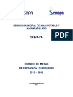 Plan de Desarrollo Quinquenal Semapa 2012 - 2016