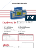 Ultrasonic portable flowmeter for pipe sizes DN 8-5000 mm