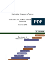 Maximizing Outsourcing Returns: The Evolution From Traditional To Transformational Outsourcing November 2009