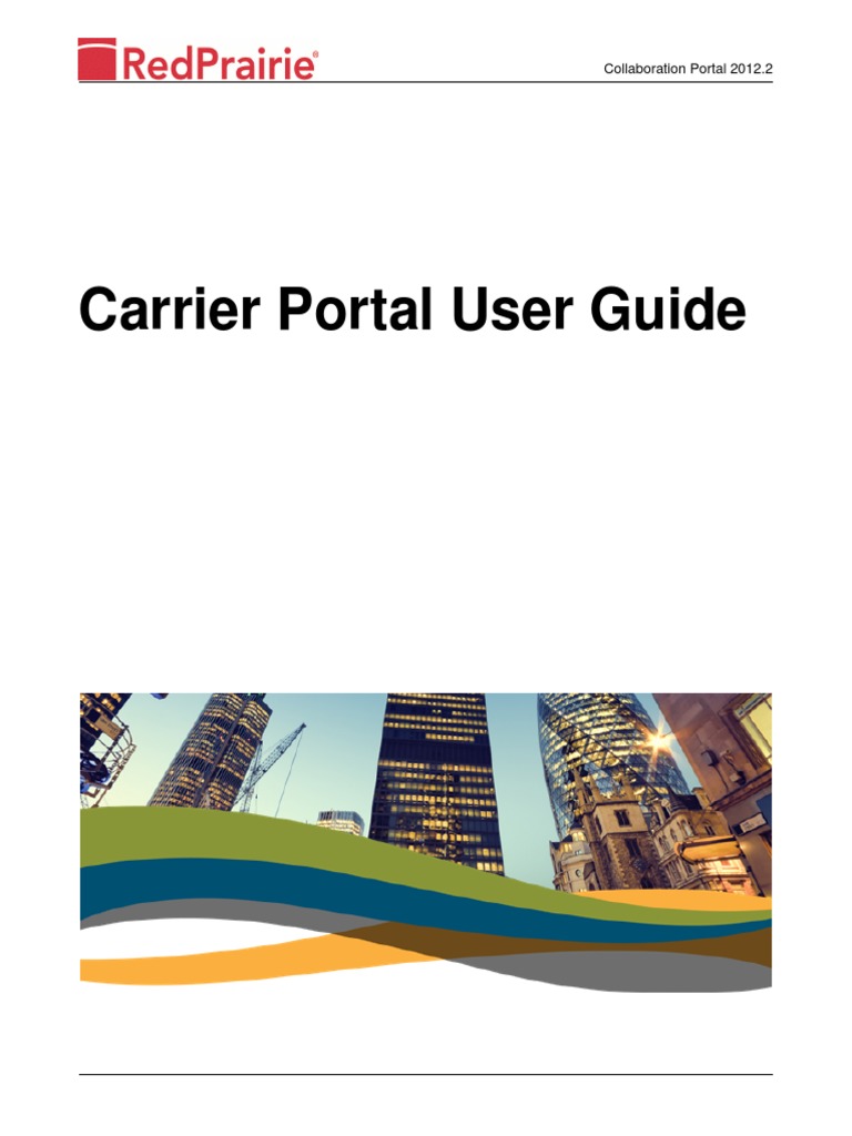 Carrier Portal User Guide PDF Cargo Login