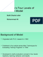Kirkpatrick's Four Levels of Evaluation Model: Mufti Shahid Ullah Muhammad Ali