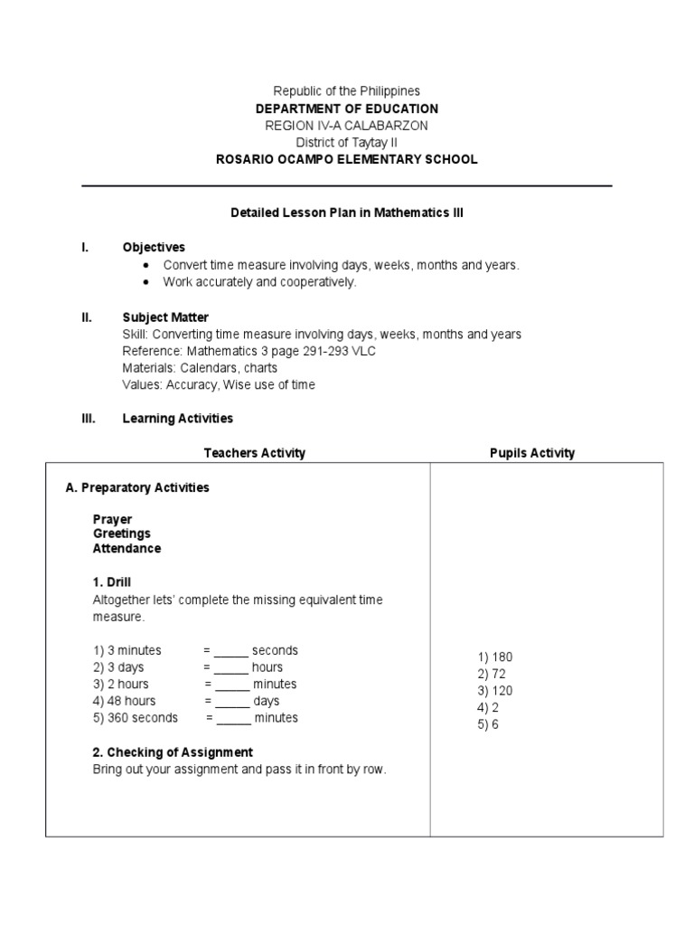 Local demo lesson plan lesson plan learning