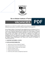 Dar Es Salaam Institute of Technology VACANCIES