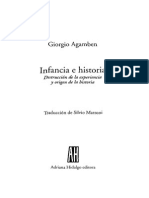 Agamben, Giorgio - Infancia e Historia. Destruccion de La Experiencia y Origen de La Historia (Trad. Mattoni)