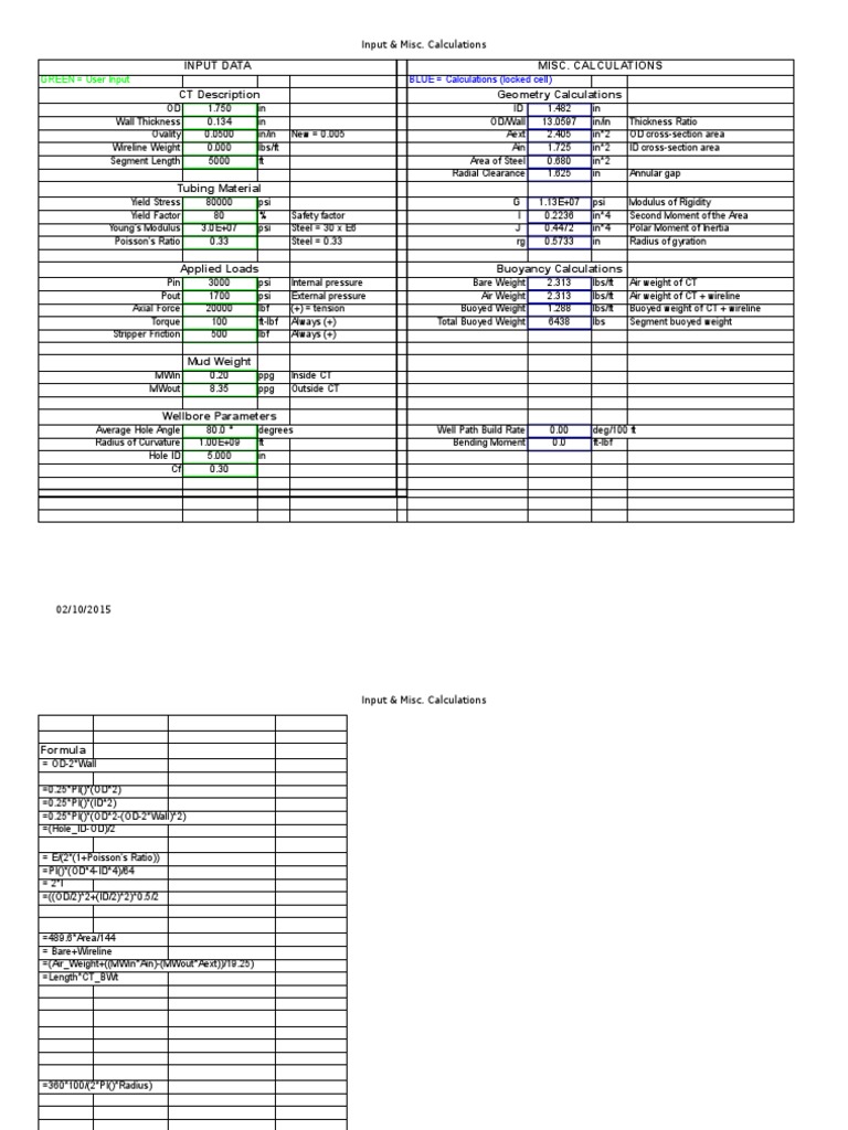 Input and Miscellaneous Calculations | PDF | Science & Mathematics ...