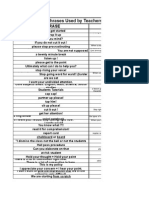 The Phrases Used by Teachers in Classroom: Phrase Meaning