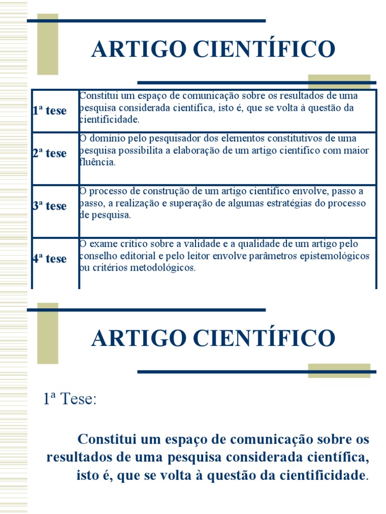 Artigo academico cientifico