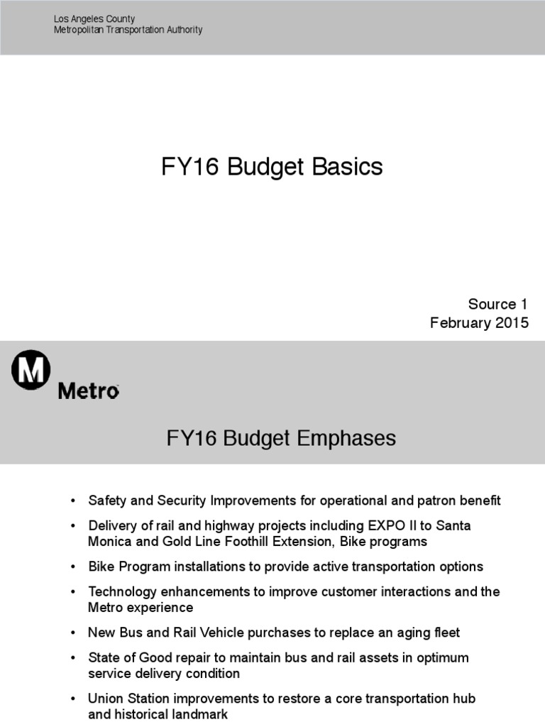 FY16 Budget Basics | PDF | Business | Technology & Engineering