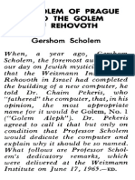 Gershom Scholem THE GOLEM OF PRAGUE AND THE GOLEM OF REHOVOTH PDF