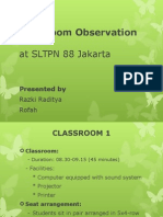 Classroom Observation Project