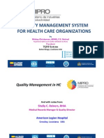 Qms For Health Care Organizations
