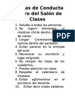 Normas de Conducta DentroJJ Del Salón de Clases