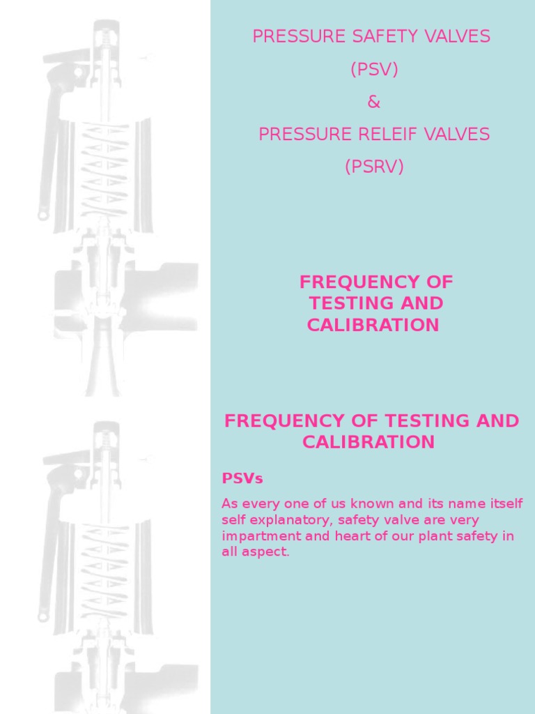 PSV Test Frequency PDF Steam Calibration