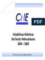 Estadisticas Historicas HIDROCARBUROS 2005-2009