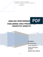 Proiect Investitii