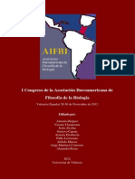 Actas del 1º Congreso de la Asociación Iberoamericana de Filosofía de la Biología