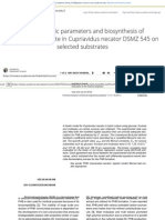 Growth Kinetic Parameters and Biosynthesis of Polyhydroxybutyrate in Cupriavidus Necator DSMZ 545 on Selected Substrates _ Habibollah Younesi - Academia