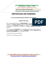 Certificado de Posesión - Env