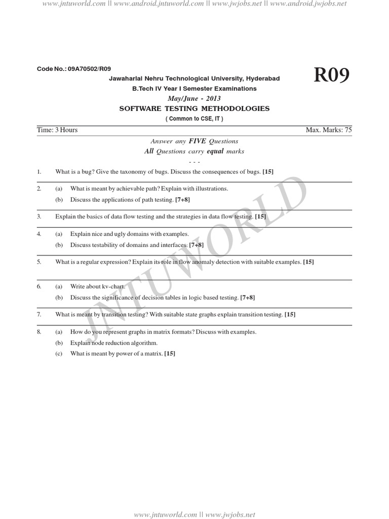 Software Testing Methodologies Pdf
