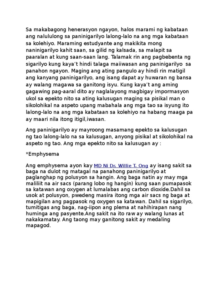 Ang masamang epekto ng paninigarilyo essay 08 picture