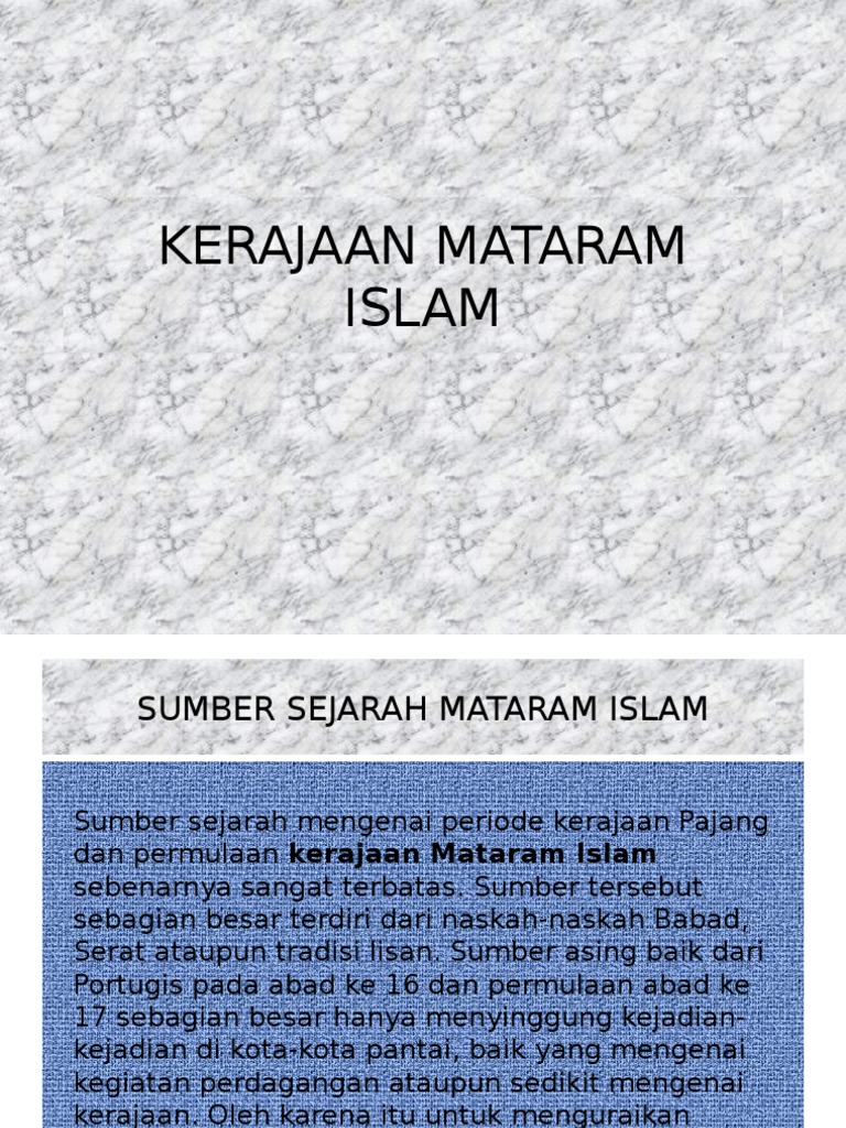 Sejarah Ker Mataram Islam Pdf