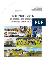 Rapport de Gestion Des Ressources Humaines Et Financières 2014 Du Réseau "Sortir Du Nucléaire"