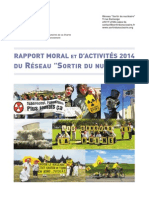 Rapport Moral 2014 Du Réseau "Sortir Du Nucléaire"