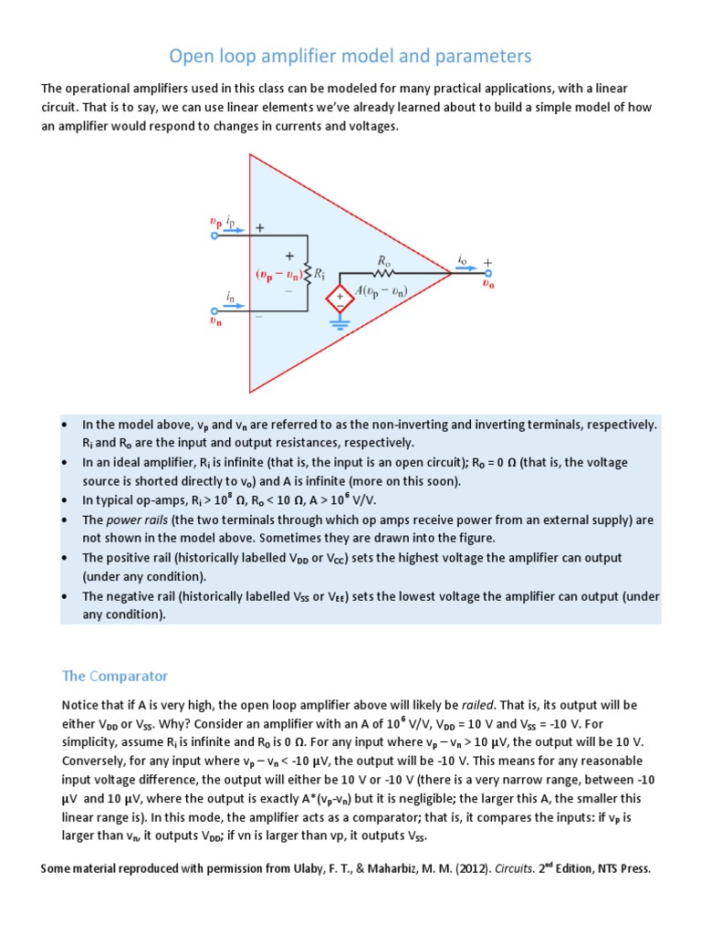 Open Loop Amplifier Model Overview | PDF | Science & Mathematics ...