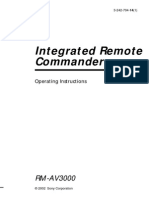 Sony Universal Remote RM-AV3000 Manual