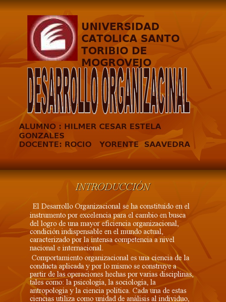 Desarrollo Organizacional | PDF | Desarrollo organizacional