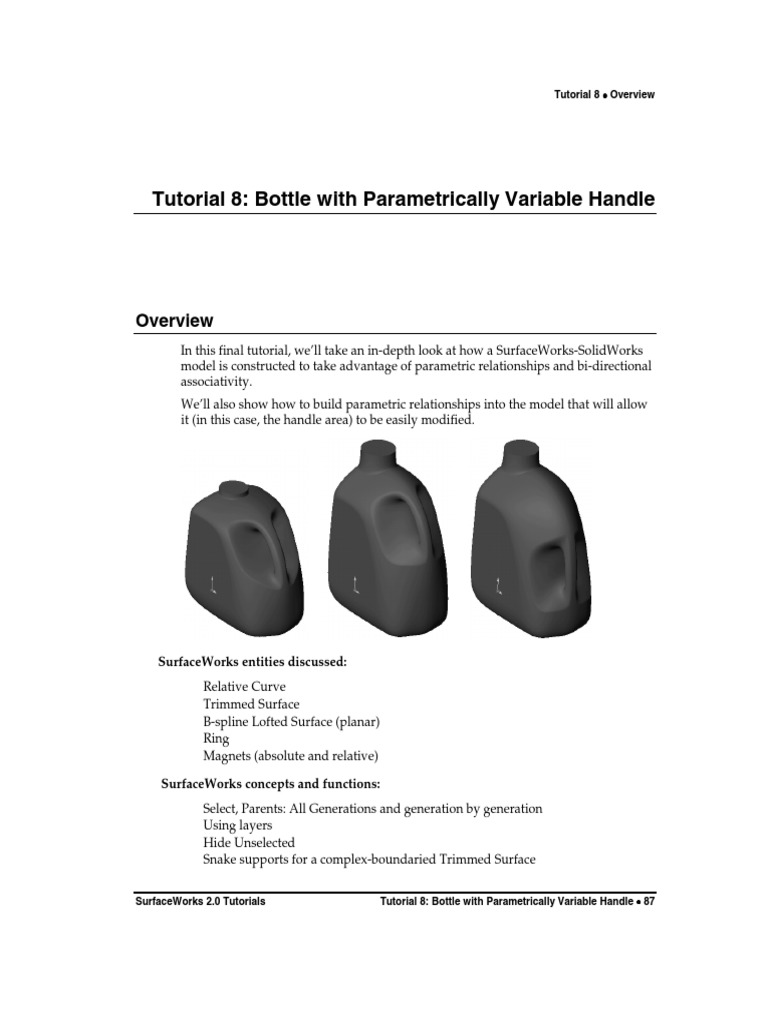 Parametric Bottle Handle Tutorial | PDF