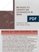 Methods To Identify BPL Households in India: Sudhanshu Goel Adhi Shyam Sunder