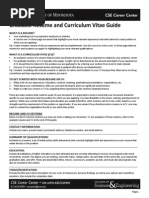 Graduate Resume and Curriculum Vitae Guide