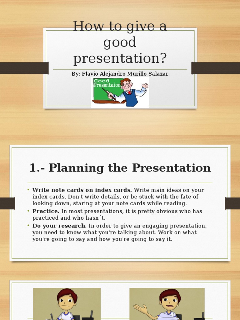 How To Give A Good Presentation | PDF