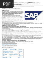 SAP Interview Questions and Answers - SAP BI Interview Questions PDF