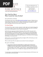 New York Fact Sheet: What Caused The Crime Decline?