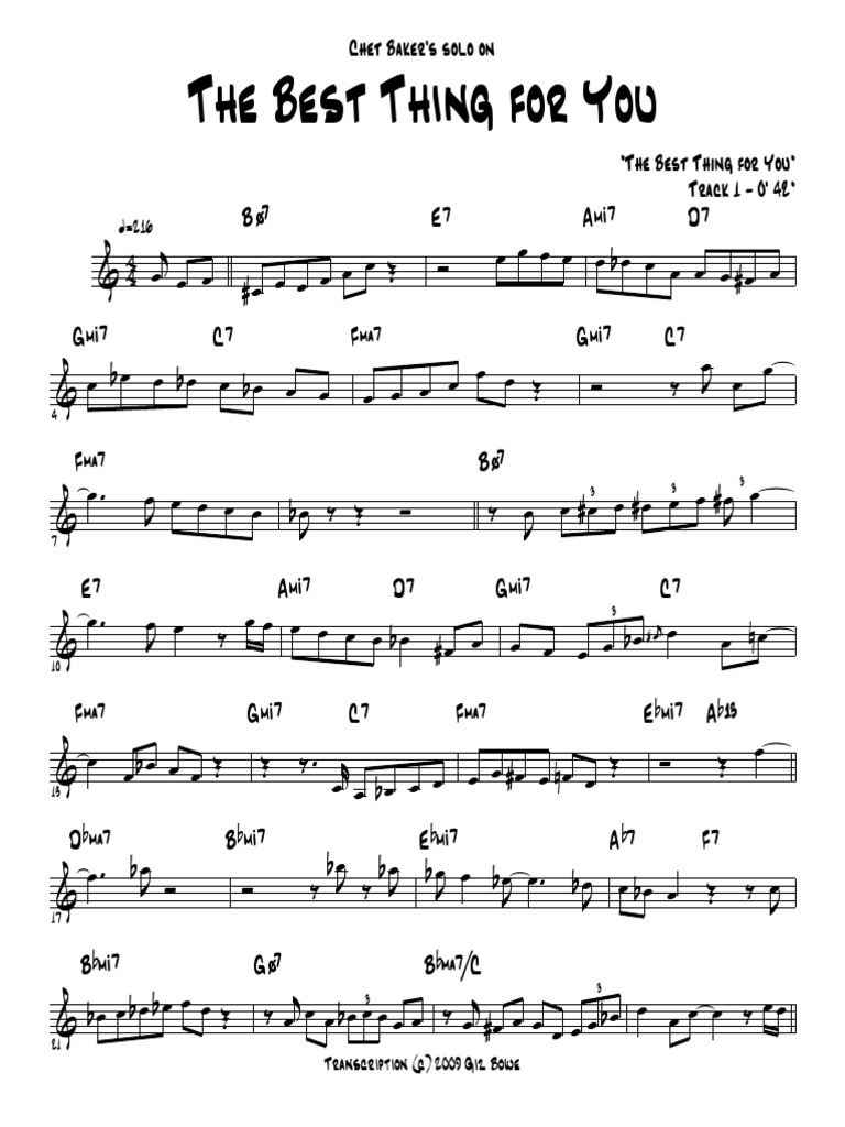 Best Thing For You - Chet Baker Solo | PDF | Échecs | Business